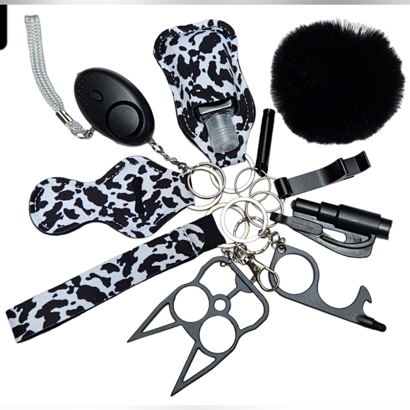 Donna D's Boutique | Accessories | Cow Print Self Defense Keychains ...